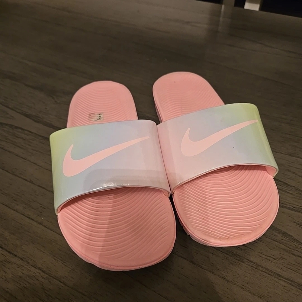Nike Pink and Pastel Slides
